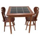 Conjunto de Mesa Jantar Mosaico Preto com 2 cadeiras - DG Móveis