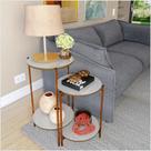 Conjunto de Mesa Lunis Ofertamo Off White Nature/Bronze Conjunto de Mesa Lunis Ofertamo Off White Nature/Bronze