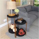 Conjunto de Mesa Lunis Ofertamo Preto/Bronze