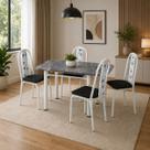 Conjunto de Mesa Michelly com 4 Cadeiras