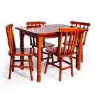 Conjunto de Mesa Mônaco 110x80 com 4 Cadeiras Mel JM Móveis