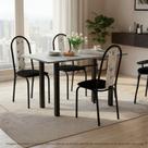 Conjunto de Mesa Móveis Moura Michelly 4 Cadeiras Tampo 1,10m Granito COD 417.027