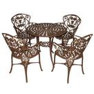 Conjunto De Mesa Para Jardim Com 4 Cadeiras Modelo Malbec Marrom