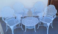 Conjunto de Mesa Para Jardim Copacabana com Mesa Baixa em Alumínio Fundido Unifer Móveis