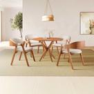 Conjunto de Mesa Redonda 100cm com 4 Cadeiras Gaia