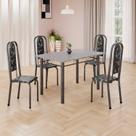 Conjunto de Mesa Retangular 120x75cm Tampo Granito Ocre 4 Cadeiras Lavínea Conjunto de Mesa Retangular 120x75cm Tampo Granito Ocre 4 Cadeiras Lavínea
