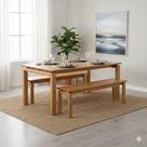 Conjunto de Mesa Retangular com 2 Bancos 6 Lugares Vidro Canelado Madeira Maciça Piazza Conjunto de Mesa Retangular com 2 Bancos 6 Lugares Vidro Canelado Madeira Maciça Piazza