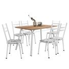 Conjunto De Mesa Sala De Jantar Com 6 Cadeiras Tubular Conjunto De Mesa Sala De Jantar Com 6 Cadeiras Tubular