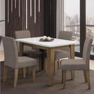 Conjunto de Mesa Sala de Jantar Miami 4 Cadeiras Trieste Conjunto de Mesa Sala de Jantar Miami 4 Cadeiras Trieste