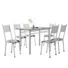 Conjunto De Mesa Sala De Jantar Sara Com 6 Cadeiras