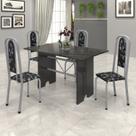 Conjunto de Mesa Tampo Ardósia 120x75cm com 4 Cadeiras Lavínea