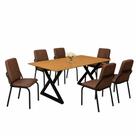 Conjunto de Mesa Teixeira Império tampo BP largura 160 cm com 6 cadeiras Malibu estofadas Preto Fosco Cinamomo Conjunto de Mesa Teixeira Império tampo BP largura 160 cm com 6 cadeiras Malibu estofadas Preto Fosco Cinamomo