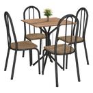 Conjunto De Mesa Thais Com 4 Cadeiras 050 Cromo Preto Tampo BP Demolição Artefamol Conjunto De Mesa Thais Com 4 Cadeiras 050 Cromo Preto Tampo BP Demolição Artefamol