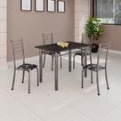 Conjunto de Mesa Tubular 100cm X 60cm com Tampo e 4 Cadeiras Dany