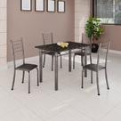 Conjunto de Mesa Tubular 100cm X 60cm com Tampo e 4 Cadeiras Dany