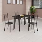 Conjunto de Mesa Tubular 100x60cm com Tampo e 4 Cadeiras Dany