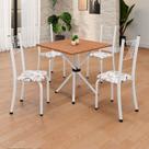 Conjunto de Mesa Tubular 70x70cm Tampo em Mdf 4 Cadeiras Sara Conjunto de Mesa Tubular 70x70cm Tampo em Mdf 4 Cadeiras Sara