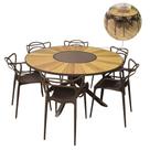 Conjunto de Mesa Zurick Pétalas de 1,30m com 6 Cadeiras Alegra para Jantar e Lazer Conjunto de Mesa Zurick Pétalas de 1,30m com 6 Cadeiras Alegra para Jantar e Lazer