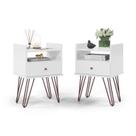 Conjunto de Mesas de Cabeceira BL Cor Branco Conjunto de Mesas de Cabeceira BL Cor Branco