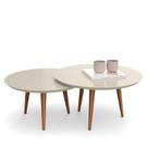 Conjunto de Mesas de Centro Luna Patrimar Off White Conjunto de Mesas de Centro Luna Patrimar Off White