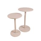 Conjunto de Mesas Laterais Amalfi Off White em MDF Redonda - Estilo e Versatilidade