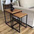 Conjunto de Mesas Ninho Atlanta Amadeirado