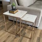 Conjunto de Mesas Ninho Atlanta Marmorizado