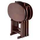 Conjunto de Mesas para Lanches Winsome Nathan 4 Dobráveis com Suporte Conjunto de Mesas para Lanches Winsome Nathan 4 Dobráveis com Suporte