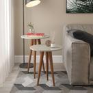 Conjunto de Mesas Slim Off White - Patrimar Conjunto de Mesas Slim Off White - Patrimar