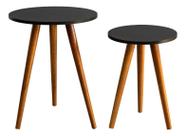 Conjunto de Mesinhas Canto E Apoio Pe Palito Decorativa