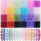 Conjunto de miçangas de vidro Abacus 720 unidades 5x8mm para fabricação de joias com pulseiras