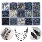 Conjunto de miçangas GorgGorho 15 cores, 4 mm, pequenas sementes de vidro variadas