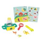 Conjunto de microscópio de brinquedo B. toys Little Explorer de 4 anos ou mais com livro de adesivos