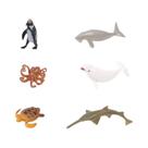 Conjunto De Mini Animais Oceânicos Para Crianças: Golfinho, Tubarão, Tartaruga - Figuras De Ação