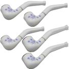Conjunto de Mini Cachimbos VOVCIG 5 Peças de Plástico Durável Branco Conjunto de Mini Cachimbos VOVCIG 5 Peças de Plástico Durável Branco