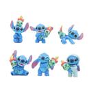 Conjunto De Mini Figuras De Personagens De Anime, 6 Peças, 35cm, Modelo PVC Stitch, Brinquedo