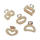 Conjunto De Mini Presilhas De Cabelo Em Liga Dourada Para Mulheres, Grampos De Cabelo Vintage,
