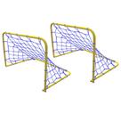 Conjunto de Mini Traves/Gols Metálicos Desmontáveis com Rede - KLOPF - Cód. 4008