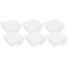 Conjunto de Mini Travessas Quadradas de Vidro 10,5 X 4CM 6 Peças LYOR