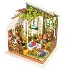 Conjunto de miniaturas Dollhouse Rolife Miller's Garden DIY com LED