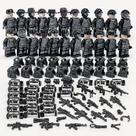Conjunto de minibonecos de brinquedo, 22 peças Black Swat Police para crianças a partir de 6 anos