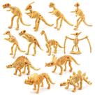 Conjunto de minibonecos de esqueleto de dinossauro, 12 unidades - PVC realista