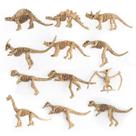 Conjunto de minibonecos de esqueleto de dinossauro, 12 unidades Realistic Jurassic