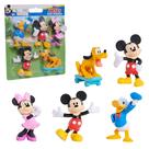 Conjunto de minibonecos Disney Junior Mickey com Mickey, Minnie, Donald e Pluto
