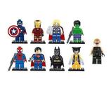 Conjunto de minibonecos Marvel Avengers Super Hero Comic, 9 unidades