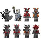Conjunto de minifiguras Toy Action Figures Ninjago 8 peças Conjunto de minifiguras Toy Action Figures Ninjago 8 peças