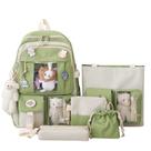 Conjunto de mochila JQWSVE Kawaii com pingentes e alfinetes para mulheres