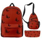 Conjunto de mochilas 3D Print Anime School, 3 peças para crianças ou estudantes