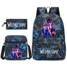 Conjunto de mochilas às quartas-feiras, Anime School, 3 unidades com bolsa de ombro