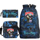 Conjunto de mochilas Backwoodss Anime School, 3 peças com bolsa de ombro